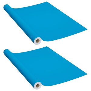 vidaXL Lipnios plėvelės baldams, 2vnt., mėlynos, 500x90cm, PVC