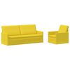 vidaXL Sofos komplektas 2 pcs &Scaron;viesi geltona Audinys