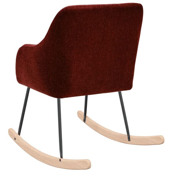 vidaXL Supama kėdė, raudonojo vyno spalvos, audinys