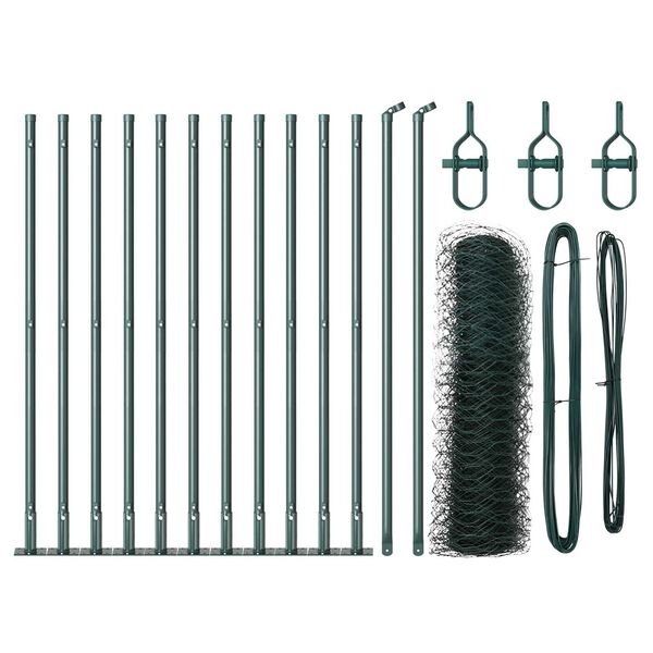 vidaXL Tvorelės stulpas Žalia 25 x 0,4 m (50 mm tinklelis)