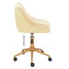 vidaXL Pasukamos valgomojo kėdės, 4vnt., kreminės spalvos, aksomas