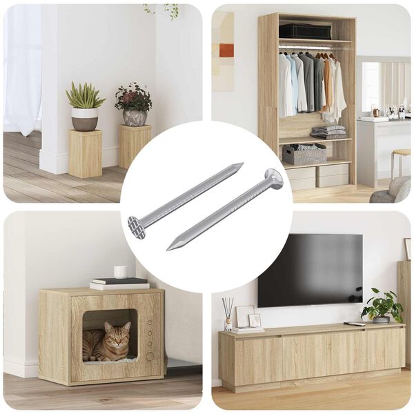 vidaXL Confirmat varžtai 2 pcs Sidabro &Oslash;5 x 40 mm Metalas