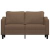 vidaXL Dvivietė sofa, rudos spalvos, 140cm, audinys
