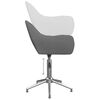 vidaXL Pasukamos valgomojo kėdės, 2vnt., &scaron;viesiai pilkos, audinys