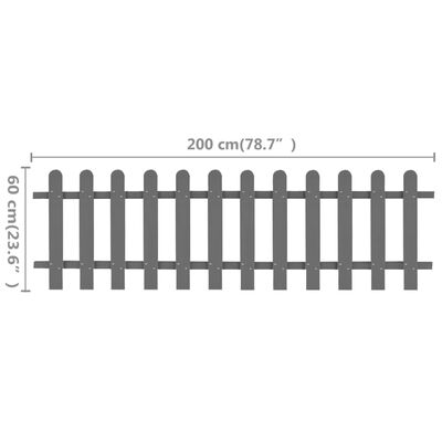 vidaXL Statinių tvora, 200x60cm, WPC