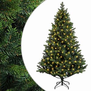 vidaXL Dirbtinė Sulankstoma Kalėdų Eglutė 120 cm 150 LED &Scaron;ilta balta