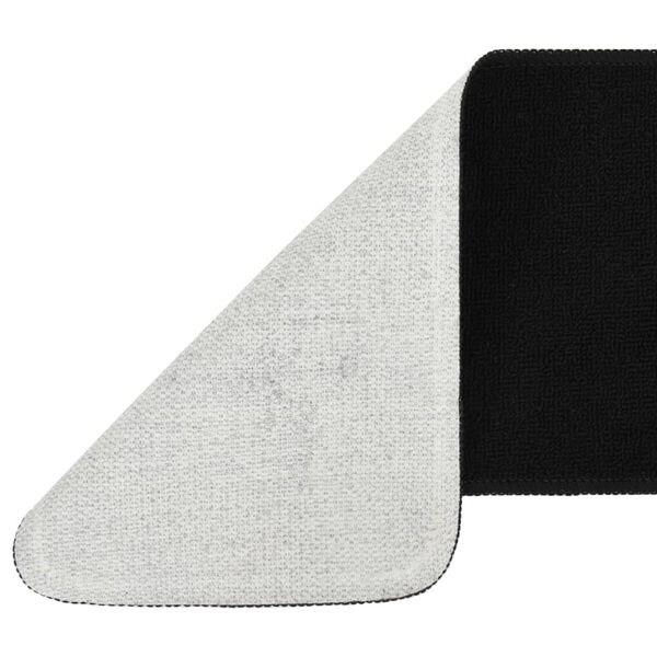 vidaXL Neslystantys laiptų kilimėliai, 15vnt., juodi, 75x20cm