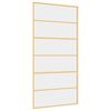 vidaXL Stumdomos durys, auksinės, 102,5x205cm, ESG stiklas/aliuminis