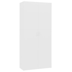 vidaXL Spintelė batams, balta, 80x35,5x180cm, apdirbta mediena