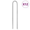 vidaXL Palapinės kai&scaron;čiai, 12vnt., 30cm, skersmuo 7mm, U forma