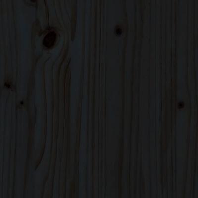 vidaXL Sodo suoliukas, juodas, 110x38x45cm, pušies medienos masyvas