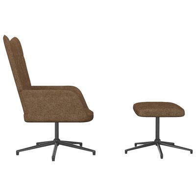 vidaXL Poilsio kėdė su pakoja, taupe spalvos, audinys