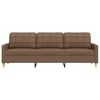 vidaXL Trivietė sofa, rudos spalvos, 210cm, audinys