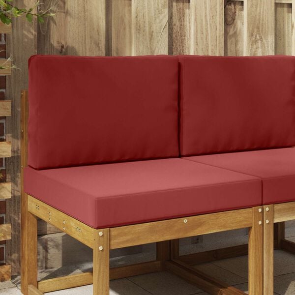 vidaXL Lauko sofa pagalvėlė 2 pcs Vyno raudonumo Poliesteris