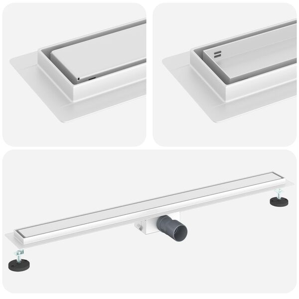 vidaXL 2 viename dušo nutekėjimas Sidabro 100 cm