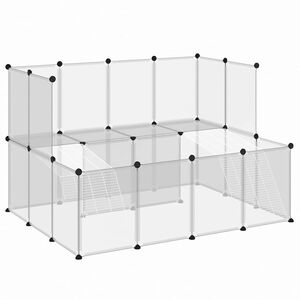 vidaXL Narvas mažiems gyvūnams, skaidrus, 143x107x93cm, PP ir plienas