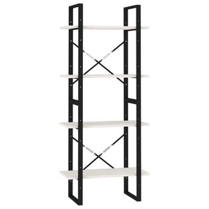 vidaXL Spintelė knygoms, 4 lentynos, balta, 60x30x140cm, pu&scaron;is