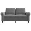 vidaXL Dvivietė sofa, tamsiai pilkos spalvos, 120cm, aksomas