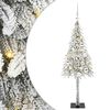 vidaXL Kalėdų eglutė su 150 LED s stovu Balta 120 cm PE ir Plienas