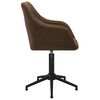 vidaXL Pasukamos valgomojo kėdės, 2vnt., rudos spalvos, audinys