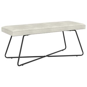 vidaXL suoliukas Kreminė 110 x 40 x 45 cm Aksomas