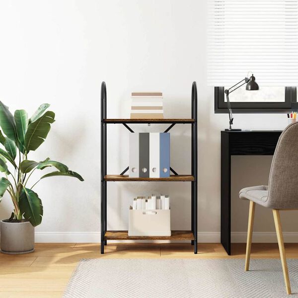 vidaXL Knygų lentyna Rūkyta ąžuolas 60 x 30 x 109 cm Apdirbta mediena