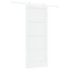 vidaXL Slankios durys Balta 83 x 202 cm Pu&scaron;ies medienos masyvas