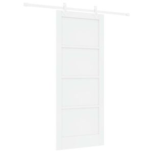 vidaXL Slankios durys Balta 83 x 202 cm Pu&scaron;ies medienos masyvas