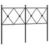 vidaXL Metalinis pakaitinis galvūgalis, juodos spalvos, 120cm