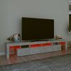 vidaXL TV spintelė su LED apšvietimu, betono pilka, 230x36,5x40cm