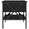 vidaXL Naktinis staliukas, juodas, 40x42x45cm, apdirbta mediena