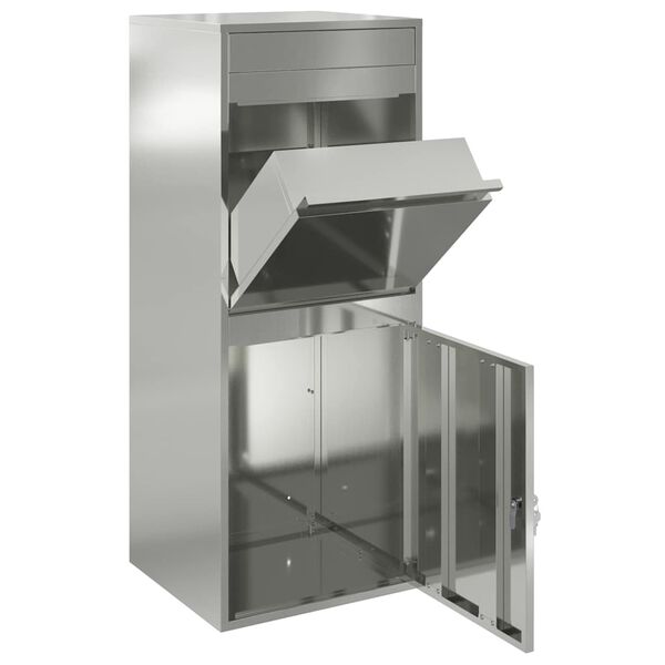 vidaXL Siuntų dėžutė Juoda 41 x 38 x 103 cm Cinkuota plienas