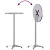 vidaXL Lauko baro stalas, 59,5x70/114,5cm, aliuminis