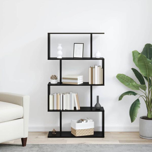 vidaXL Knygų spinta Juodas ąžuolas 70 x 24 x 129 cm Apdirbta mediena