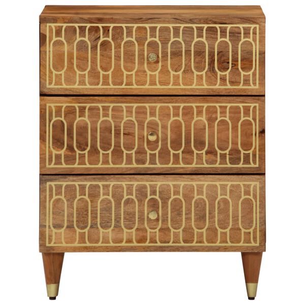 vidaXL Naktinė spintelė, 50x33x62cm, mango medienos masyvas