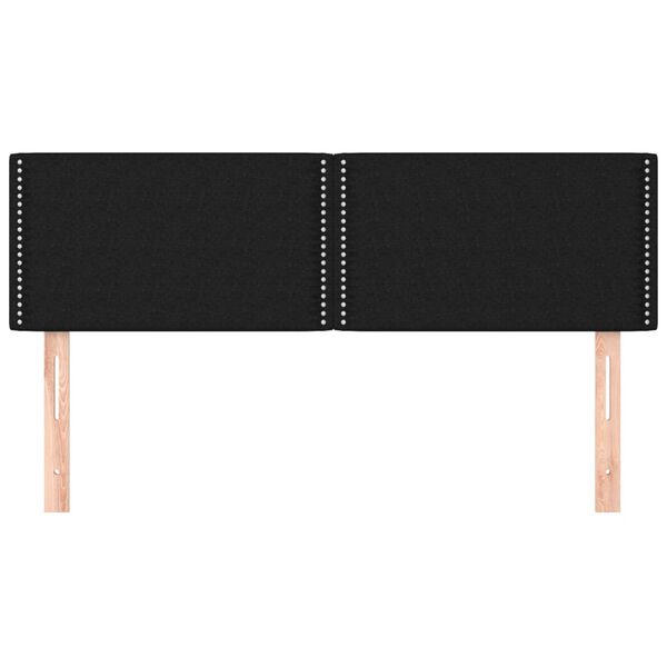 vidaXL Galvūgaliai, 2vnt., juodos spalvos, 72x5x78/88cm, audinys