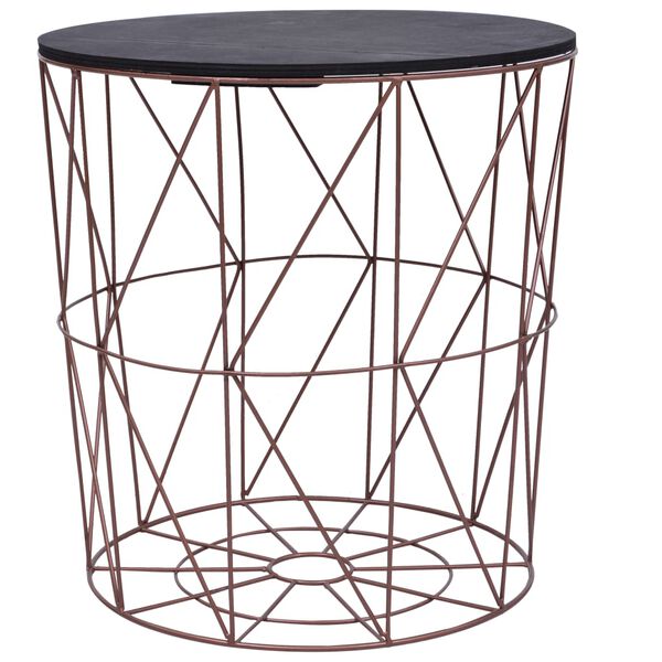 vidaXL Kavos staliukai, 3vnt., vario spalvos