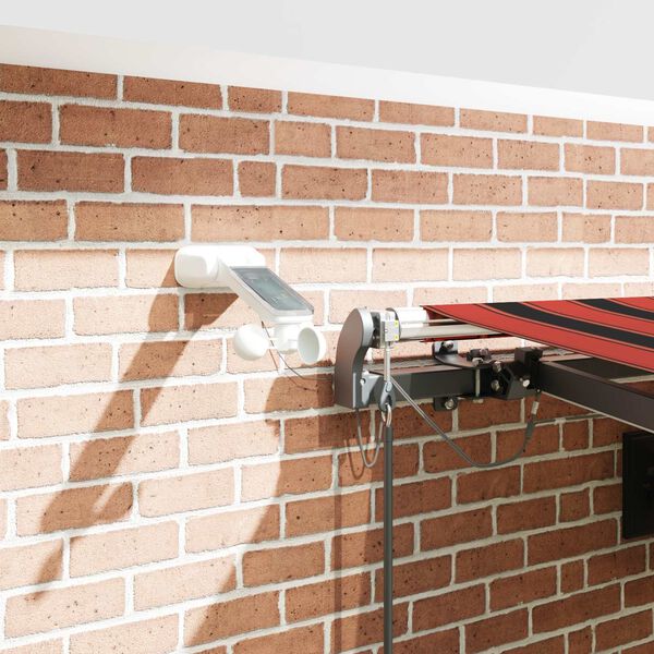 vidaXL Markizė su LED/vėjo jutikliu, oranžinė/ruda, 450x350cm