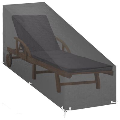 vidaXL Saulės gulto uždangalas, 200x65x35/60cm, polietilenas, 12 kilpų