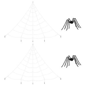 vidaXL Helovino voro dekoracija su voratinkliais 2 pcs Juoda ir balta
