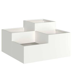 vidaXL Sodo vazonas Balta 80 x 80 x 48 cm Plienas