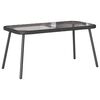 vidaXL Kavos staliukas Juoda 90 x 45 x 43 cm poliratanas