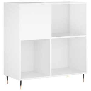 vidaXL Vinilinių plok&scaron;telių spintelė, balta, 84,5x38x89cm, mediena