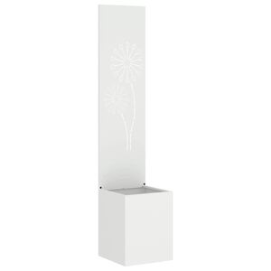 vidaXL Sodo privatumo ekranas &bdquo;Fretwork&ldquo; Balta 32 x 32 x 150 cm
