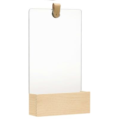 vidaXL Sieninis veidrodis, 23x39,5cm, pušies medienos masyvas