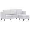 vidaXL Sofa, trivietė, dirbtinė oda, balta