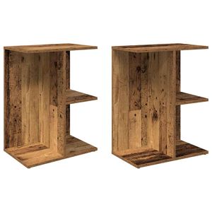 vidaXL Naktinės spintelės, 2vnt., medienos, 46,5x29x61cm, mediena