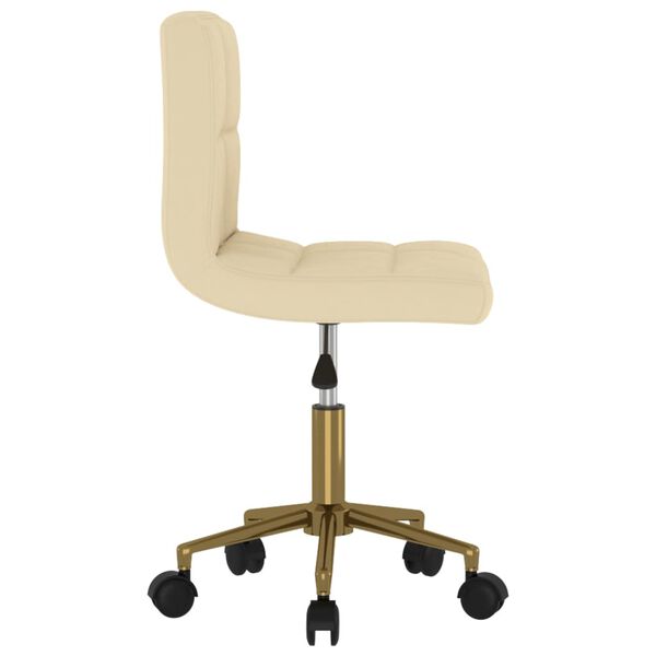 vidaXL Pasukamos valgomojo kėdės, 4vnt., kreminės spalvos, aksomas