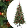 vidaXL Dirbtinė Sulankstoma Kalėdų Eglutė Žalia 120 cm PE ir PVC
