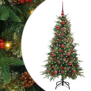 vidaXL Dirbtinė Sulankstoma Kalėdų Eglutė Žalia 120 cm PE ir PVC